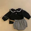 Conjuntos de roupas de primavera roupas de bebê estilo marinho t-shirt de manga curta conjunto de shorts para crianças meninos e meninas top de algodão conjunto de roupas de bebê 0-2 anos 230719