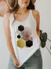 Kvinnors tankar retro polygon söt geometrisk estetisk trend casual 90 -talets stil tank tops mode sommar harajuku damer grafisk ärmlös tee