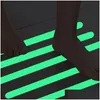 Reflekterande säkerhetsförsörjning Fluorescerande band Lysande grön varning Marken Ljus förvaring Stapp Anti-slip Klistermärke Drop Delivery Office S DHZ7V
