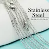 50 Pcs x Stainless Steel Necklace Chain NeoVogue 16 18 20 22 24 30 Inch Oval Link Cable Necklace Bulk Whole for Women & Men Y259N