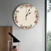 Wall Clocks Autumn Mushrooms Plants Leaves Clock Large Modern Kitchen Dinning Round Bedroom Silent Hanging Watch