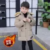 Coat New Winter Boys' Jacket to Keep Warm for 4-14 Years Youth Mid length Plus Velvet Thickened Hooded Children's Cotton Coat Z230720