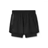 Shorts pour hommes 2023 course hommes Gym Sports 2 en 1 séchage rapide entraînement entraînement Fitness Jogging pantalons courts été bas