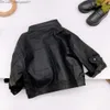 Palto Sonbahar Bahar Bebek Giyim Yapay Deri Ceket Sıradan Fermuar Ceketi Çocuk Ceket Z230720