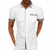 T-shirts pour hommes été cardigan sans fer pour hommes à manches courtes mode affaires col polo chemises pour hommes blouses vêtements 230718