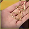 Big Size Women Hoop örhängen Fashion Letter Love Gold Stud Earrings Lady Luxury Designer Heart Earring Brands smycken Hela 21265f