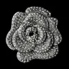 Élégant brillant plein strass cristal Diamante mariage mariée grande Rose fleur broche broche fête bal cadeau accessoire213C