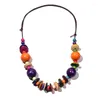 أقراط القلادة مجموعة Uddein يدويًا طبقة Mulit Layer Colorful Coconut Husk Sets Boho Vintage Wood Bib Beads Jewelry Beads Beads Beads Beads