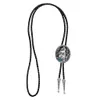 Bolo Ties Sies New American Western Cowboy Wolf Head Bolo Tie Summer Shirt Bolo Tie Clip HKD230719