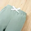 Conjuntos de ropa para bebés recién nacidos, conjunto de ropa para niños y niñas, camisetas de manga larga a juego de colores, pantalones, trajes de otoño de 2 uds.