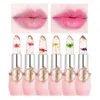 Läppstift makeup 6 styckes läppstift set blomma gelé kristall transparent slitstark läppstift färgbyte läppstift glans kosmetika 230718