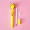 50st Cartoon Little Bee Gel Pen Creative Söt brevpapper Student Black Pen Children's Gift Y200709225L