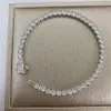 Wong Rain 100% 925 Sterling Silver 3 3 MM Created Moissanite Gemstone Bangle Charm Wedding Bracelet Fine Jewelry Whole CX200314v