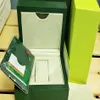 Dostawca fabryki Zielone oryginalne papiery do pudełek zegarki prezentowe Pudełka Skórzana karta torby 84 mm 134 mm 185 mm 0 7kg dla 116610 116660 116710 116202H