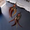 Dangle Earrings 1 Pair Charm Fashion Elegant Pendant Feather For Women Girls Jewelry Accessories