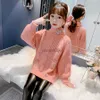 Pullover Children's Sweater 2021 Autumn/Winter Kids Knitted turtleneck Pullover Sweater For Girls 3 4 5 6 8 10 Years HKD230719