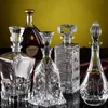 Verres à vin De Luxe Sans Plomb Bouteille En Verre Whisky Décanteur Conteneur D'alcool Verseur Carafe Cristal Accueil Bar Rouge 230719