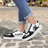 DIY shoes mens running shoes one for men women platform casual sneaker Classic White Black cartoon graffiti trainers outdoor sports 36-48 209108-1