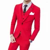 Herrenanzüge Anzug für Männer 2023 Slim Fit Blazer Sets Mode Einfarbig Formal Business 3-teiliges Set Bräutigam Hochzeitskleid