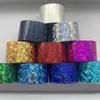 Adesivos Decalques 37 cores 1 rolo 120M * 4CM folha de transferência de unha holográfica laser prata adesivo de arte de unha papel de transferência isca de pesca DIY 230718