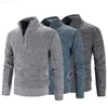 Heren Truien Winter Mannen Halve Rits Fleece Dikkere Trui Coltrui Warme Trui Kwaliteit Mannelijke Slanke Gebreide Wollen Truien voor Herfst L230725