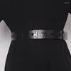 Belts Women's Runway Fashion Hollow Out Genuine Leather Cummerbunds Female Dress Corsets Waistband Decoration Wide Belt R1768