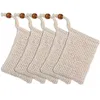 Bath Brushes Sponges Scrubbers 3Style Exfoliating Mesh Bags Pouch For Shower Body Mas Scrubber Natural Organic Ramie Soap Bag Sis Dhj2N