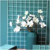 Fleurs décoratives Couronnes Magnolia Artificielle Simation Faux Bricolage Décoration De Mariage Maison Bouquet Faux Branche Drop Delivery Garden Dhxzo