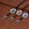 Bolo Ties European and American new style bolo tie animal elf elk fashionable men's leather cord necklace HKD230719