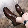 Sukienka buty dla mężczyzn sukienka buty cień skórzany luksusowy modny buty ślubne buty męskie luksusowy styl włoski butów Oxford Buty 48 230718