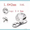 Plugs & Tunnels Drop Delivery 2021 316L Stainless Steel Skin Diver Piercing Micro Dermal Jewelry Body Gcwja221g