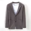 Herrtröjor 2022 varumärke modeficka stickad kofta tröja blazer tröja lyxig fast färg cardigan jacka män designer kappa man l230719