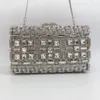 Sacs de soirée Argent Cristal Embrayage Eau Diamant Sac Mode Femmes Parti Portefeuille Messenger Cocktail Sac À Main Designer Gem Embrayage 230718