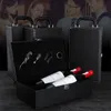 Weingläser, Leder, Luxus-Handtaschen für Flaschen, rote Präsentationsbox, tragbare Champagner-Transportkoffer 230719