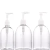 Commercio all'ingrosso 600 Pz 300 ml 500 ml PET Bottiglie per il lavaggio del gel per le mani Contenitore per disinfettante per le mani in plastica con tappo della pompa della pressa Porta a porta gratuita Sea Shipp Sfce