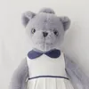 Högkvalitativ handgjorda 43 cm blå grå färg Medelhavsstil Plush Bear unik formdesign ger mer betydelse för dockan som är lämplig för par att ge gåvor