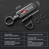 Bilnyckel Anpassad kolfiberbilsnyckelhållare för Toyota GR Sport Gazoo Racing CHR Rav4 Mirai Keychain Accessories Zinc Eloy Keyrings X0718