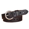 Neck Ties 23cm Fashion Women Belt Brand Designer Luxury Full Grain Leather äkta cowskin ihåliga damer 230718