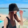 Berets Summer Fisherman Hat Women Женщины сплошной лук складываемой широкий края солнцезаписные козырьки на открытом воздухе.