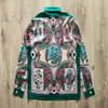 Mens Casual Shirts Large Casablanca Silk Soft Shirt High Quality Playing Card Racing Rose Print Hawaiian Long Tshirt 230718