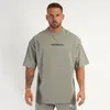 Camisetas masculinas Roupa de rua Camiseta de algodão Verão Lazer Simples Gola redonda Manga curta Jogger Moda Exercício Roupas esportivas