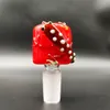 2023 Wig Wag 14mm tjock skålbit Bong Glass Slide Water Pipes Cream Round Red Gecko Heady Slides Colorful Bowls Manlig rökningstillbehör