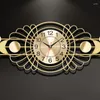 Wall Clocks Elegant Modern Simple Clock Metal Silent Quartz Golden Funky Unique Design Kitchen Wandklok Deco Mural WW50WC