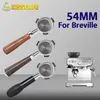 Filtry do kawy 54 mm kawa bez dna Portafilter dla szałwii Breville 870 878 880 Kosz filtrowy Maszyna Espresso BARISTA Akcesoria 230718