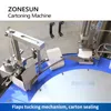 ZONESUN Automatic Vertical Cartoning Machine Box Sealing Equipment Reverse Tuck Carton Star Wheel Packet Packaging ZS-MSZH50L