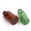 100 st 50 ml färgad rund tom plastfyllningsbar flaska med skruvlock Makeup Container PET -flaskor 50cc Top DIY Quantit310T