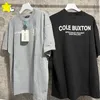 Camiseta Masculina Estilo de Verão Solta Cinza Preto Slogan Estampa Cole Baxton Camiseta 1 Etiqueta Algodão High Street 230718