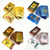 Atividades de jogos ao ar livre 1 baralho de cartas de tarô de plástico à prova d'água Durle Rider Waite Gold Black Blue Cards Divination With Guide Book L742 230718