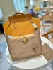 SAC Sport worka retro-chycowa Designer Designer Expossed Skórzowa torebka na ramię z wyjmowaną torebką zamka 2PC ZAKOŃCZENIE WSZYSTKIE KRÓTKIE Cross M46609 Creme Beige