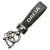 Clé de voiture motif en fibre de carbone de haute qualité porte-clés de voiture porte-clés personnalisé pour Dacia Duster Logan Mcv 2 Sandero Lodgy accessoires de voiture x0718